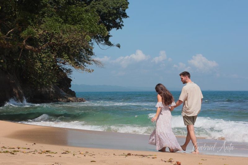 Marriage Proposal in Costa Rica - Punta Uva Beach