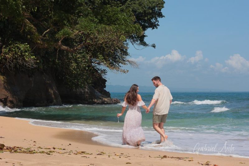 Marriage Proposal in Costa Rica - Punta Uva Beach