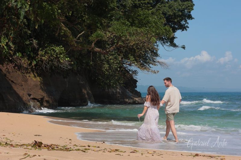 Marriage Proposal in Costa Rica - Punta Uva Beach