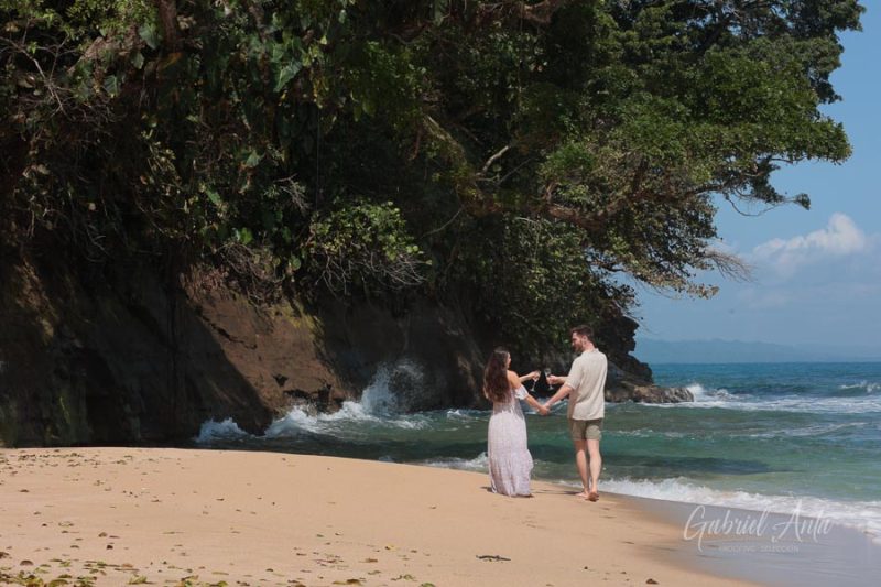 Marriage Proposal in Costa Rica - Punta Uva Beach