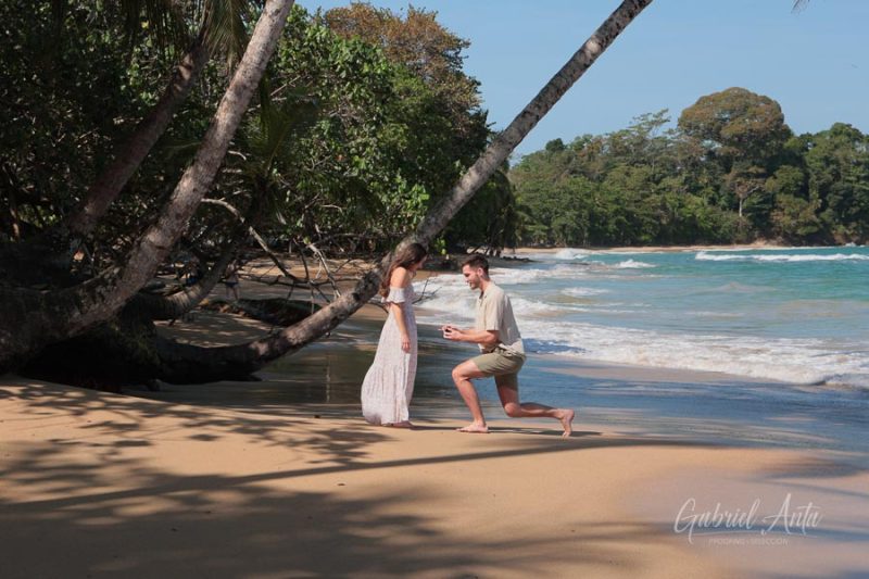 Marriage Proposal in Costa Rica - Punta Uva Beach