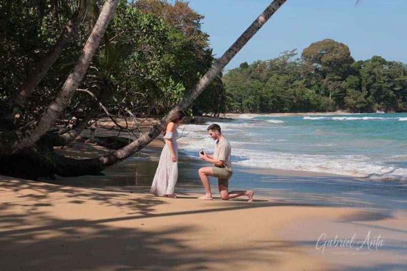 Marriage Proposal in Costa Rica - Punta Uva Beach