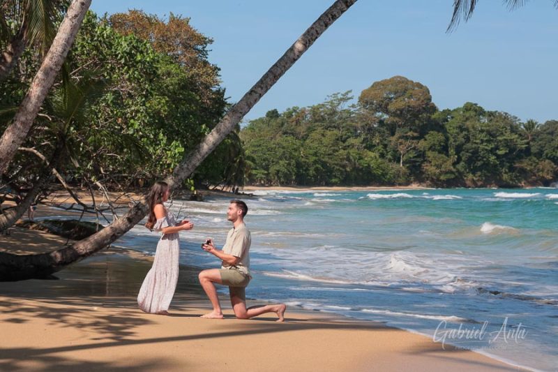 Marriage Proposal in Costa Rica - Punta Uva Beach