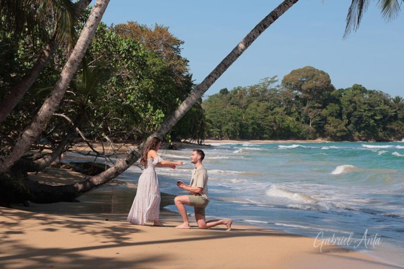 Marriage Proposal in Costa Rica - Punta Uva Beach