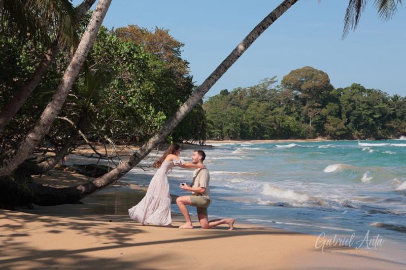 Marriage Proposal in Costa Rica - Punta Uva Beach