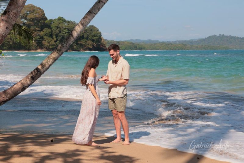 Marriage Proposal in Costa Rica - Punta Uva Beach