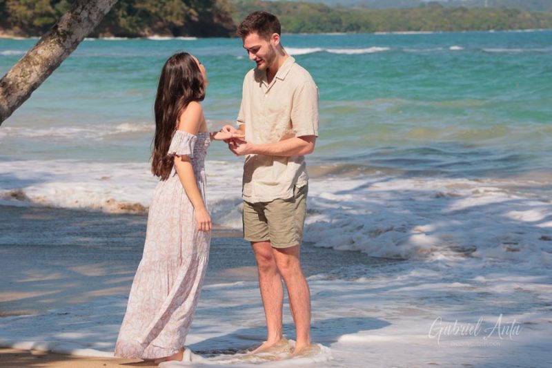 Marriage Proposal in Costa Rica - Punta Uva Beach