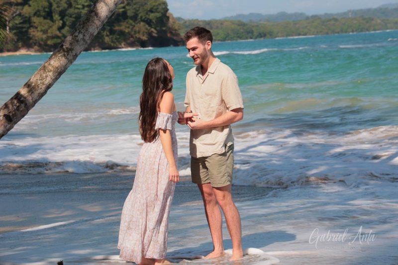 Marriage Proposal in Costa Rica - Punta Uva Beach