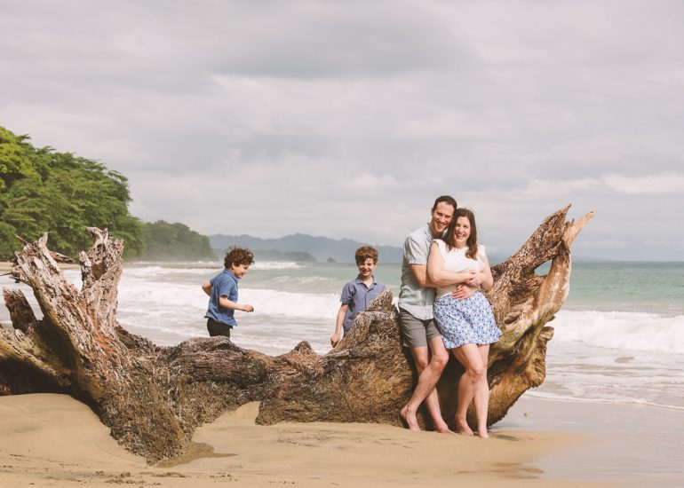 Family Photos at Playa Chiquita Beach, Puerto Viejo, Costa Rica