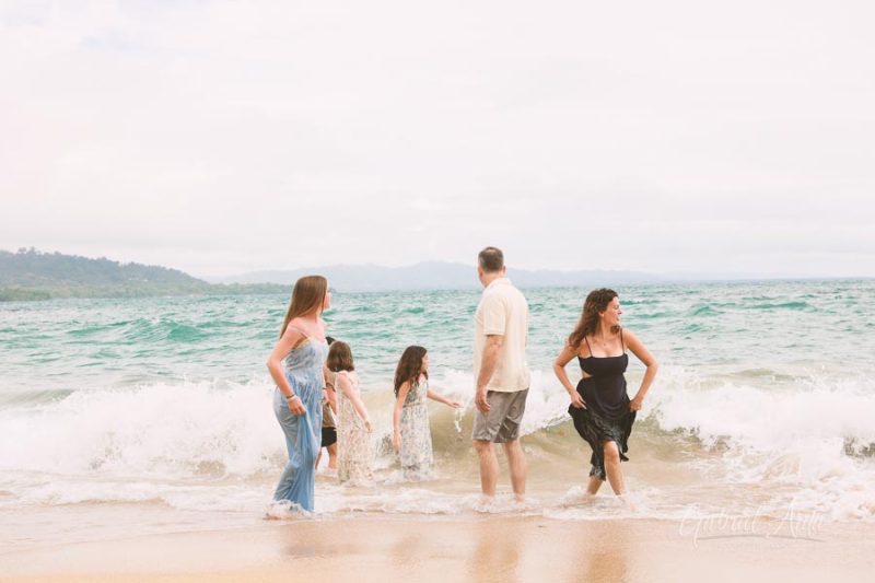 Family Photos at Punta Uva Beach, Puerto Viejo, Costa Rica