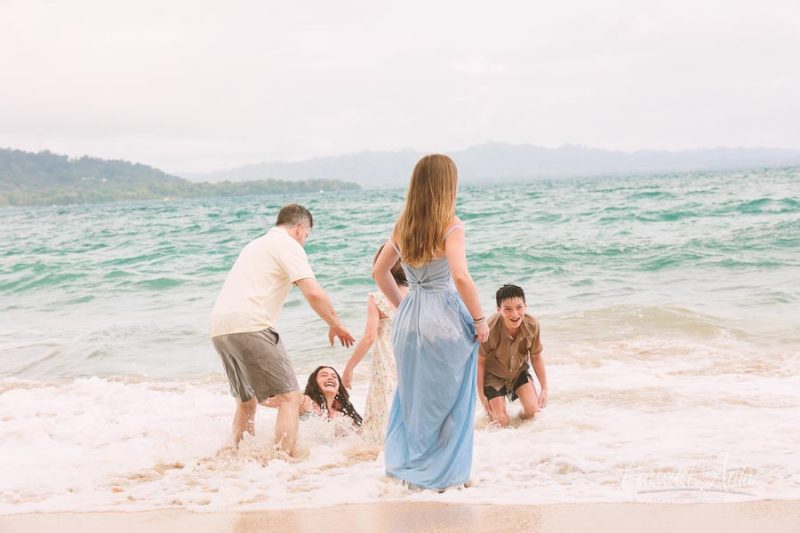 Family Photos at Punta Uva Beach, Puerto Viejo, Costa Rica