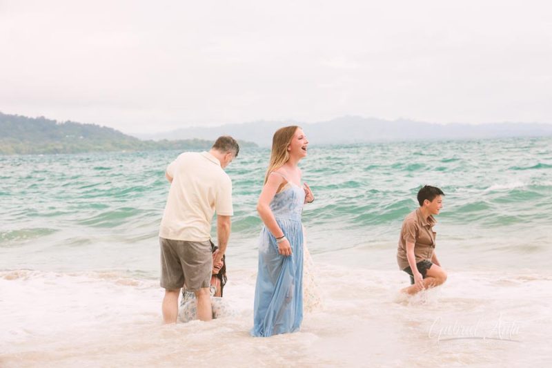 Family Photos at Punta Uva Beach, Puerto Viejo, Costa Rica