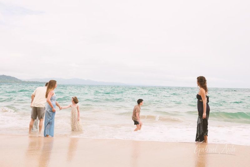 Family Photos at Punta Uva Beach, Puerto Viejo, Costa Rica