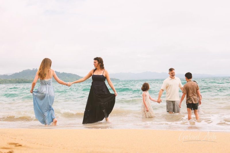Family Photos at Punta Uva Beach, Puerto Viejo, Costa Rica