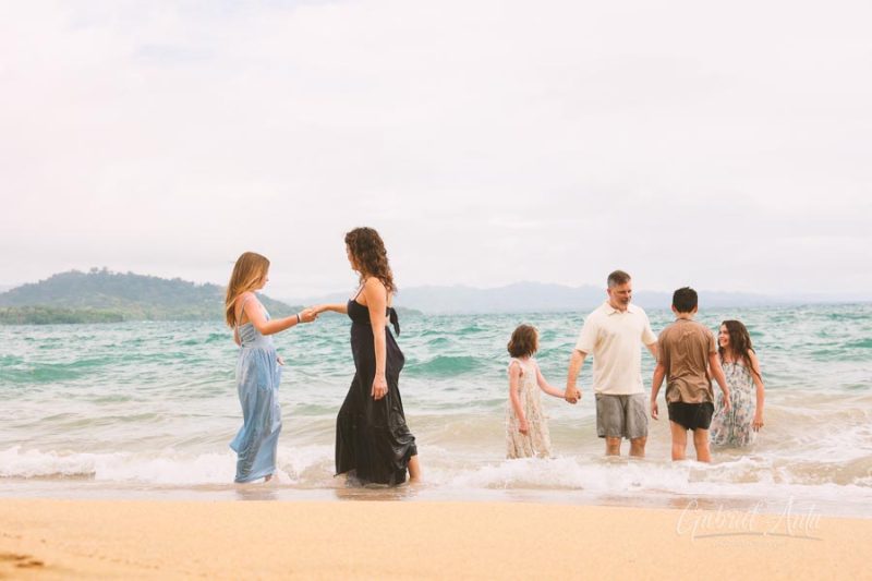 Family Photos at Punta Uva Beach, Puerto Viejo, Costa Rica