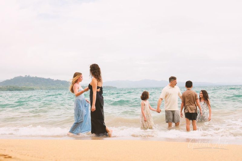 Family Photos at Punta Uva Beach, Puerto Viejo, Costa Rica