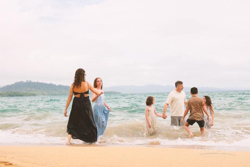 Family Photos at Punta Uva Beach, Puerto Viejo, Costa Rica