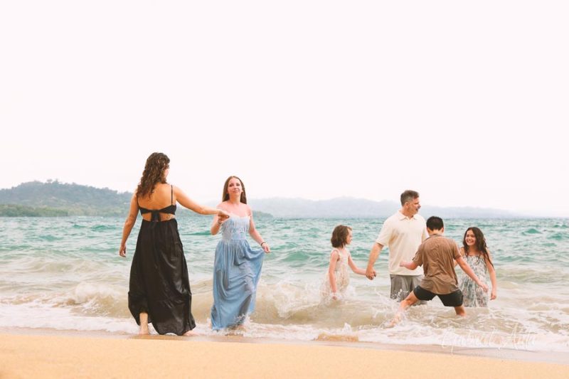 Family Photos at Punta Uva Beach, Puerto Viejo, Costa Rica