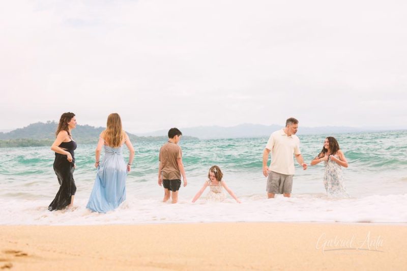 Family Photos at Punta Uva Beach, Puerto Viejo, Costa Rica