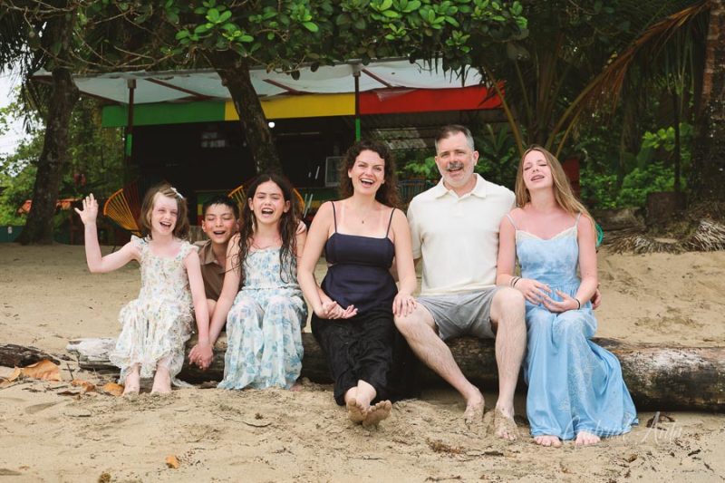 Family Photos at Punta Uva Beach, Puerto Viejo, Costa Rica