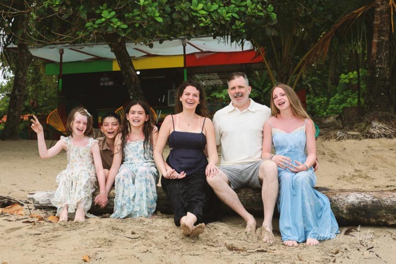 Family Photos at Punta Uva Beach, Puerto Viejo, Costa Rica