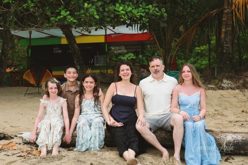 Family Photos at Punta Uva Beach, Puerto Viejo, Costa Rica