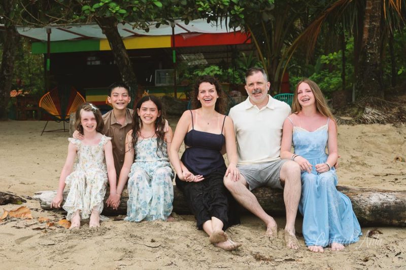 Family Photos at Punta Uva Beach, Puerto Viejo, Costa Rica