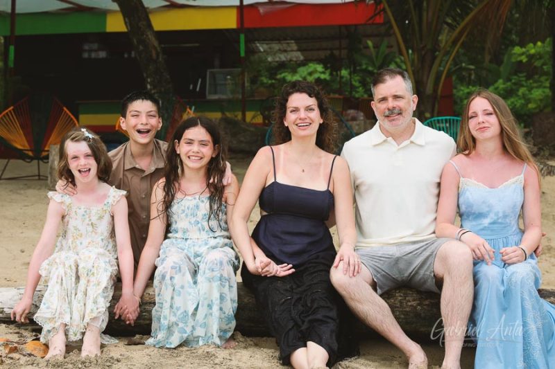 Family Photos at Punta Uva Beach, Puerto Viejo, Costa Rica