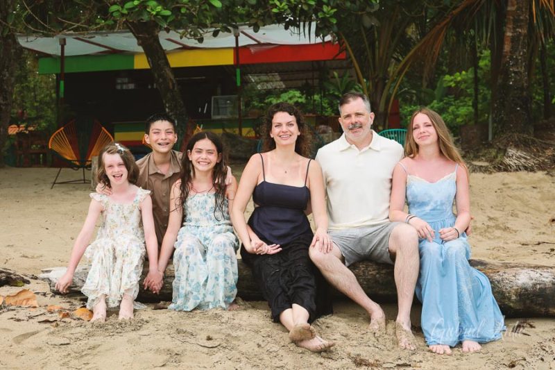 Family Photos at Punta Uva Beach, Puerto Viejo, Costa Rica