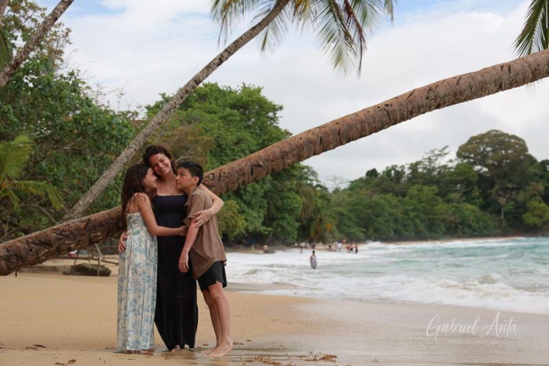 Family Photos at Punta Uva Beach, Puerto Viejo, Costa Rica