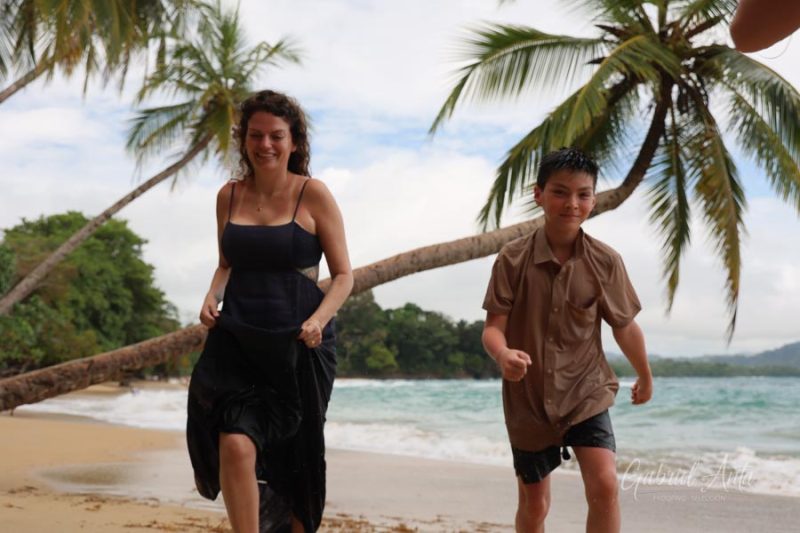 Family Photos at Punta Uva Beach, Puerto Viejo, Costa Rica