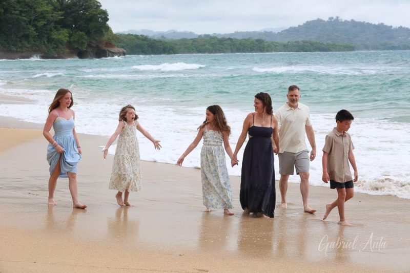 Family Photos at Punta Uva Beach, Puerto Viejo, Costa Rica