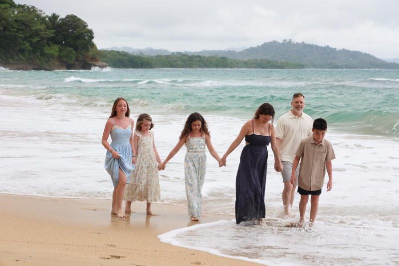 Family Photos at Punta Uva Beach, Puerto Viejo, Costa Rica