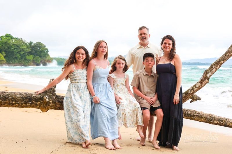 Family Photos at Punta Uva Beach, Puerto Viejo, Costa Rica