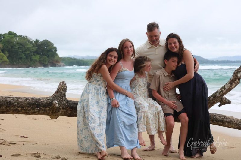 Family Photos at Punta Uva Beach, Puerto Viejo, Costa Rica