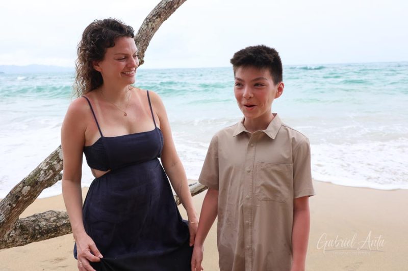 Family Photos at Punta Uva Beach, Puerto Viejo, Costa Rica