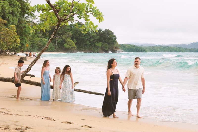 Family Photos at Punta Uva Beach, Puerto Viejo, Costa Rica