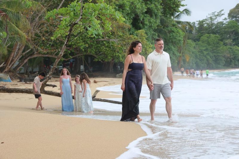Family Photos at Punta Uva Beach, Puerto Viejo, Costa Rica