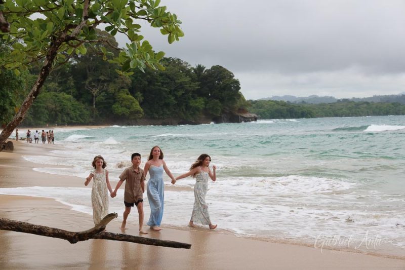 Family Photos at Punta Uva Beach, Puerto Viejo, Costa Rica
