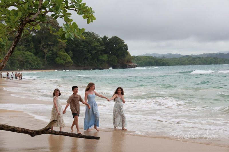 Family Photos at Punta Uva Beach, Puerto Viejo, Costa Rica