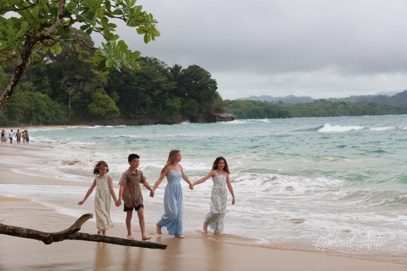 Family Photos at Punta Uva Beach, Puerto Viejo, Costa Rica