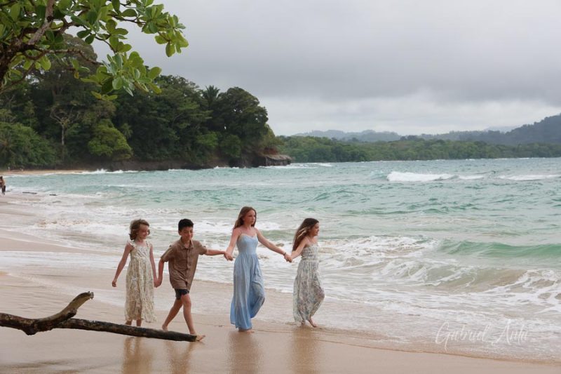 Family Photos at Punta Uva Beach, Puerto Viejo, Costa Rica