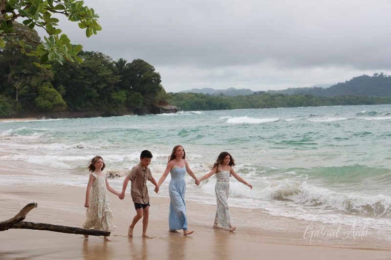 Family Photos at Punta Uva Beach, Puerto Viejo, Costa Rica