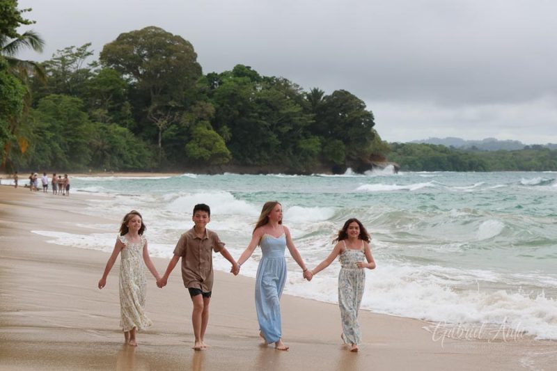 Family Photos at Punta Uva Beach, Puerto Viejo, Costa Rica
