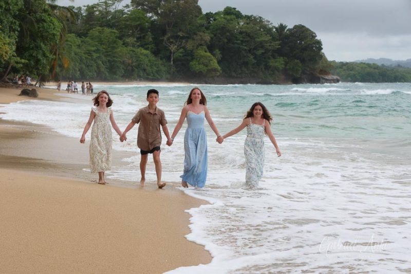 Family Photos at Punta Uva Beach, Puerto Viejo, Costa Rica