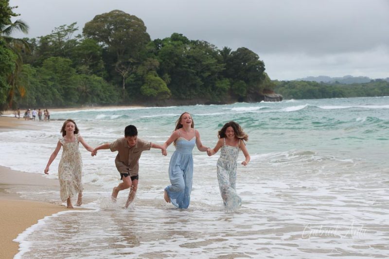 Family Photos at Punta Uva Beach, Puerto Viejo, Costa Rica
