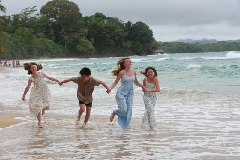 Family Photos at Punta Uva Beach, Puerto Viejo, Costa Rica