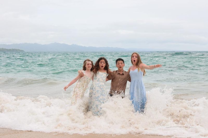 Family Photos at Punta Uva Beach, Puerto Viejo, Costa Rica