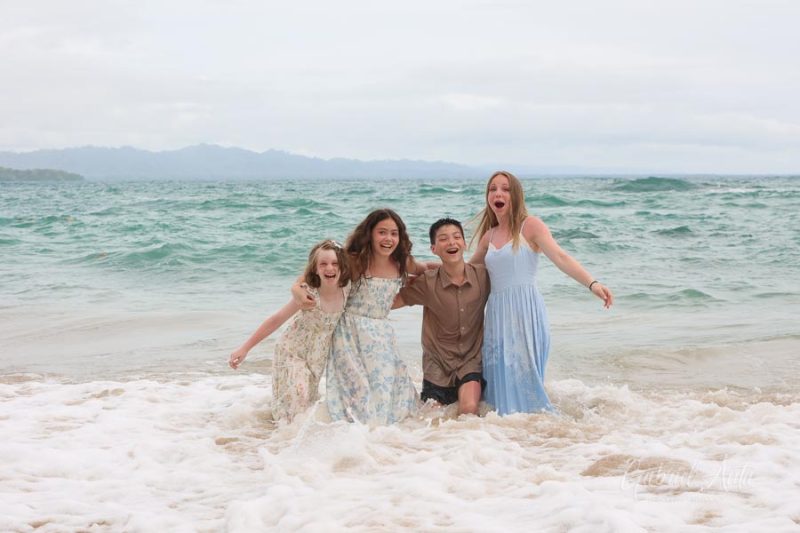 Family Photos at Punta Uva Beach, Puerto Viejo, Costa Rica