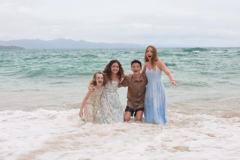Family Photos at Punta Uva Beach, Puerto Viejo, Costa Rica